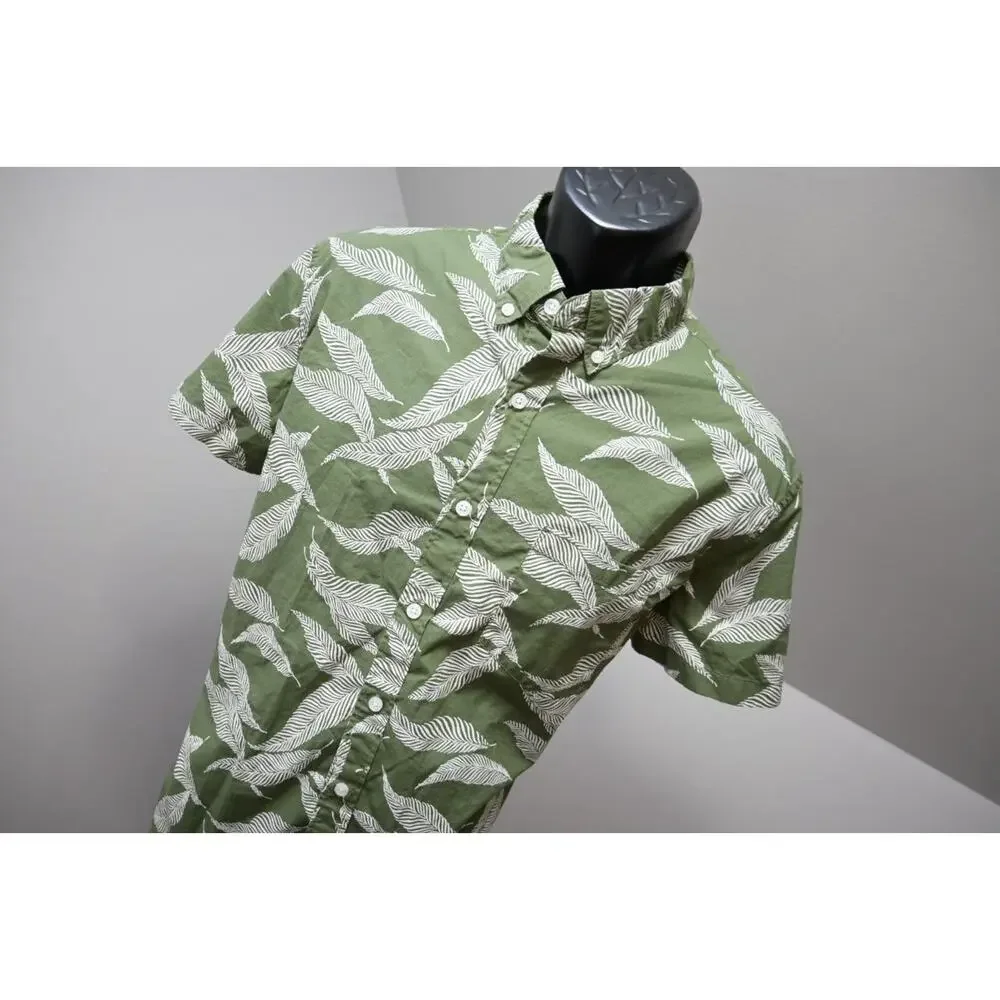 J Crew Dress Shirt Slim Fit‎ Floral Button Up Flex Washed Mens Sz Large